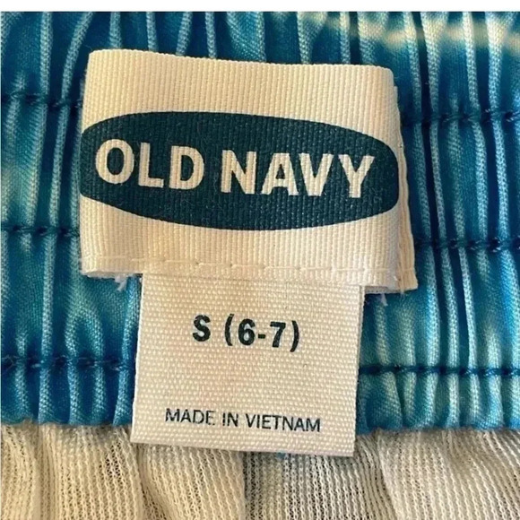 Old Navy Yellow Blue City Sunset Boys Swimming Board Short Pants SZ S( 6/7) - Picture 7 of 8